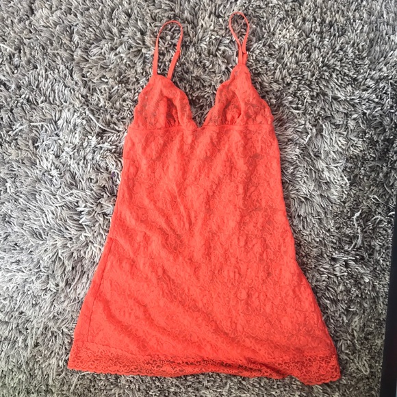 Victoria's Secret Orange Lace Teddy - Picture 1 of 4